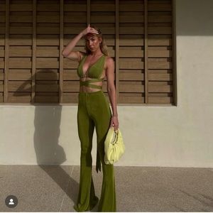 Peppermayo Olive Green Two Piece Set